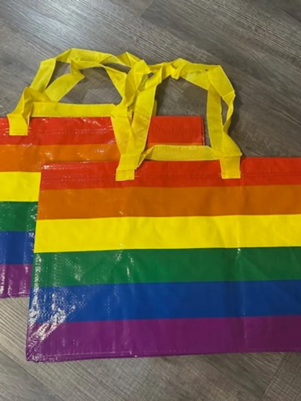 LOT of 2 IKEA Storstomma Large Tote Bag Rainbow Reusable Pride LGBTQ NWT
